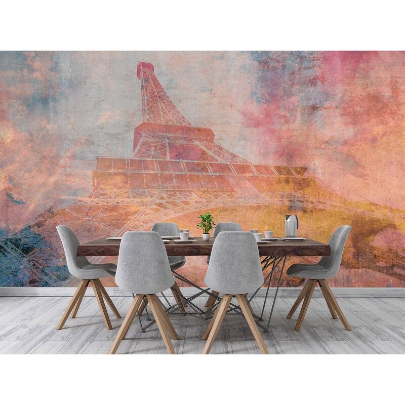 Dimex Eiffel Tower Abstract Wall Mural - 98.4in x 147.6in x 0.025in