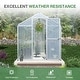 preview thumbnail 30 of 30, Aoodor Polycarbonate Walk-in Greenhouse with Aluminum Frame and Roof Vent