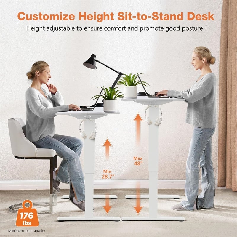 Standing Desk with Double Drawer