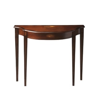 Handmade Demilune Plantation Cherry Console Table