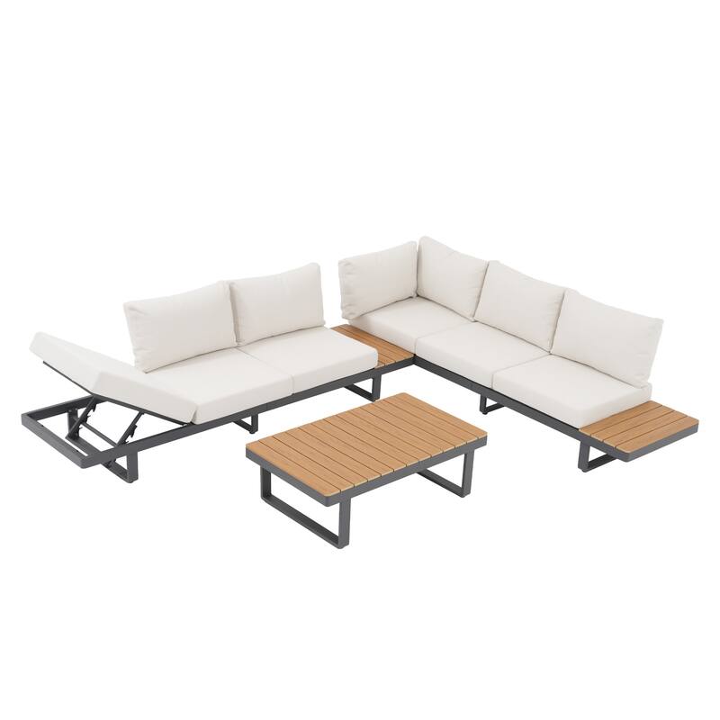Outdoor Modular Aluminum Patio Conversation Set