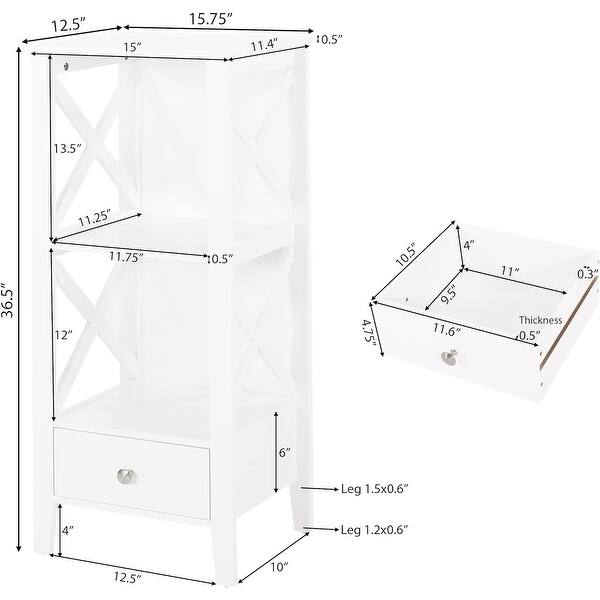 Cottage-side Cross Frame Design Linen Cabinet Bathroom Storage Rack ...