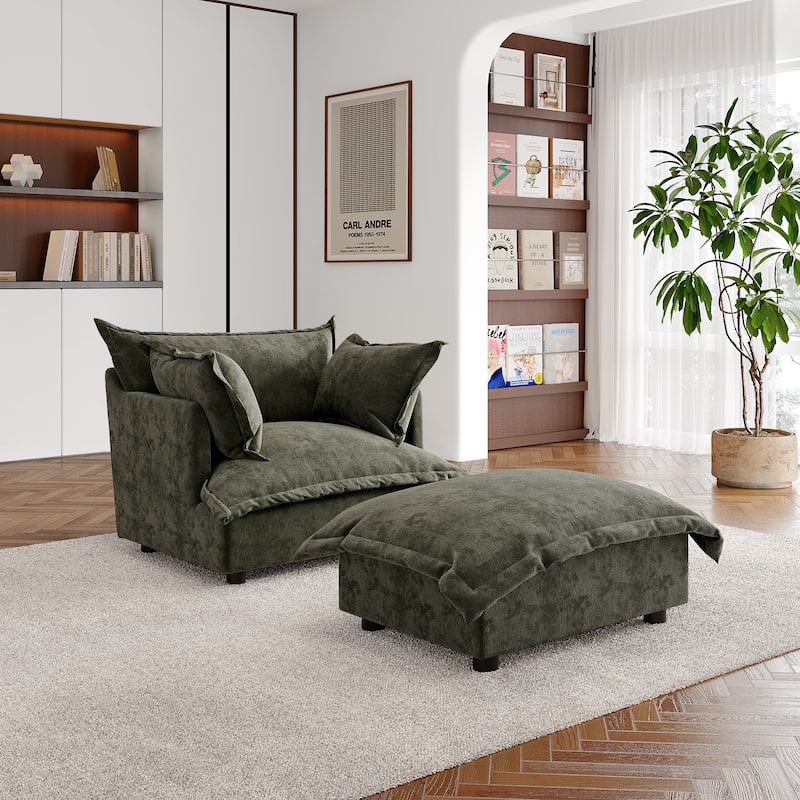 Double Layer Cushion Comfy Cloud Modular Sectional Sofa Set