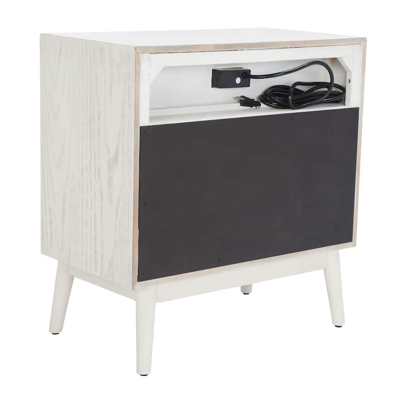 SAFAVIEH Anie 2-Drawer 1-Shelf Chest with USB Charging Port