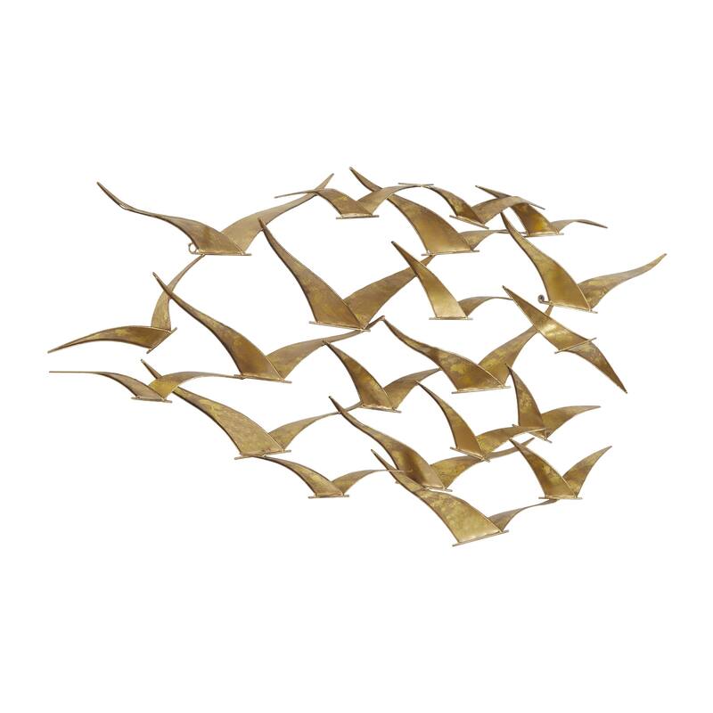 Metal Sleek Flying Imitative Bird Home Wall Decor