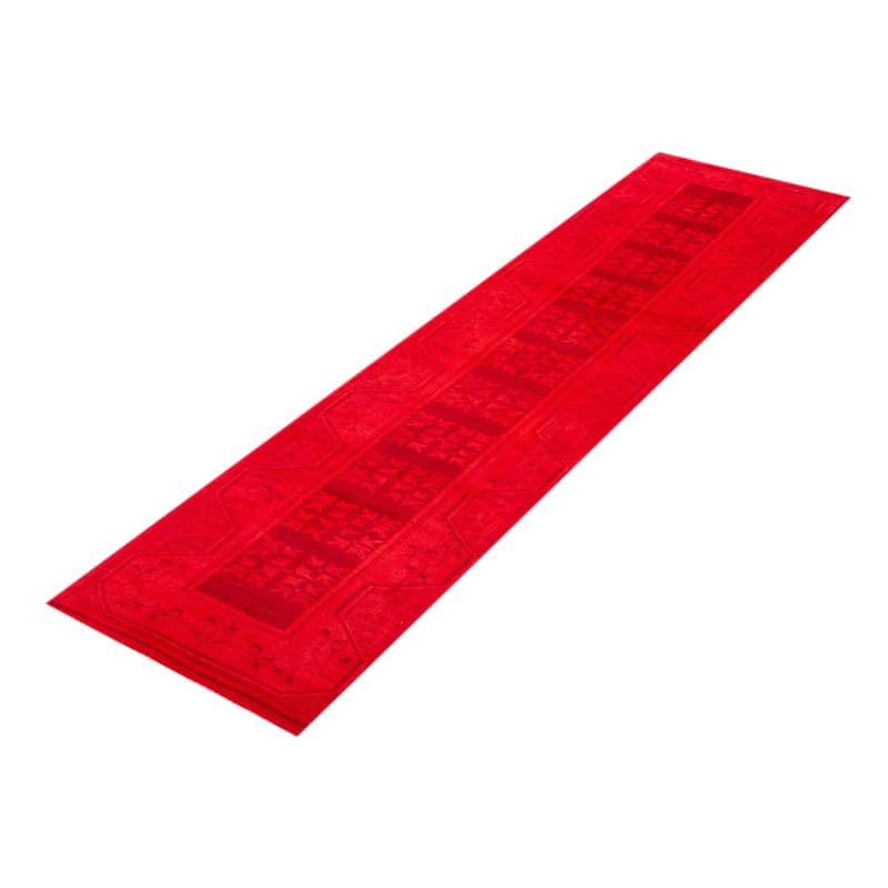 ECARPETGALLERY Hand-knotted Color Transition Red Wool Rug - 2'8 x 10'0