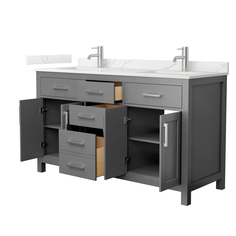 Wyndham Collection WCG2424-60D-QTZ-UNSMXX Beckett 60" Free Standing