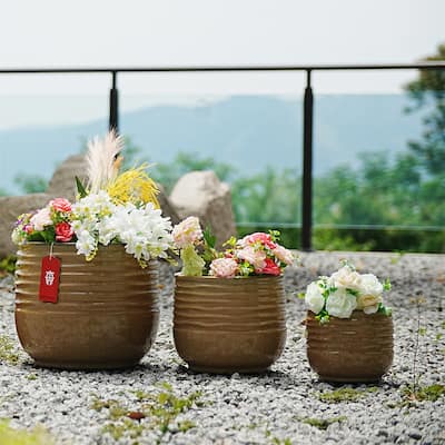 Modern Ceramic Flowerpot (Set of 3)