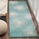 preview thumbnail 80 of 140, SAFAVIEH Handmade Soho Miyase Modern Burst New Zealand Wool Rug 2'6" x 8' Runner - Light Teal/Multi