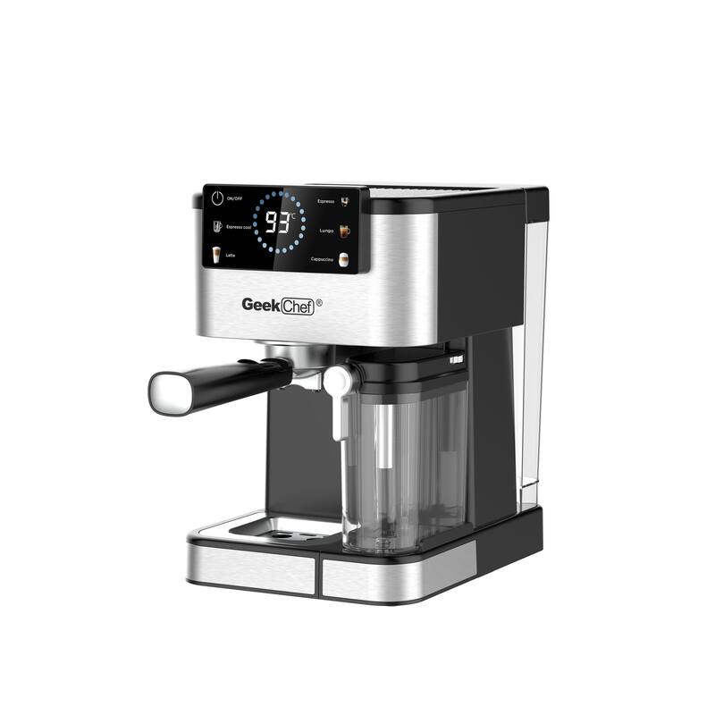 Anmytek 20 Bar Home Barista Espresso Machine Automatic Milk Frother TouchScreen ESE POD Cappuccino Latte