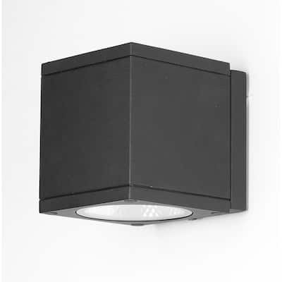 Sunlite Black Glass Fixture Square 650 Lumens CCT Color Tunable 3000K, 4000K, 5000K - 4 in