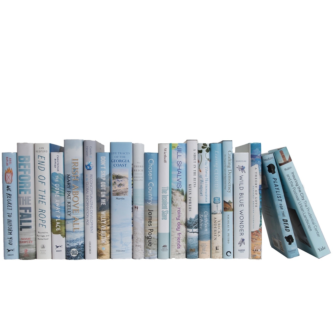 Decorative Books - Nautical Dust Jacket Books - Blue Books By The Foot