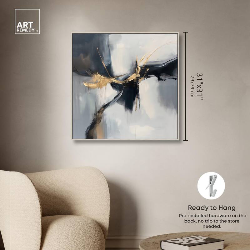 Golden Fissure I Canvas by Art Remedy