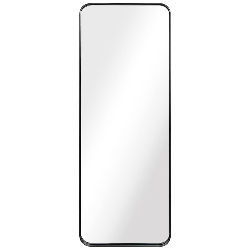 Ultra Stainless Steel Rectangular Wall Mirror - 18" x 48" - Brushed Black