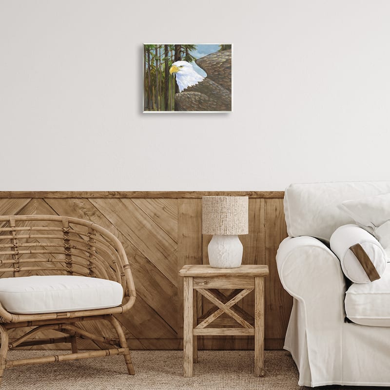 Stupell Woodland Eagle's View Wall Plaque Art Design By Paul Brent