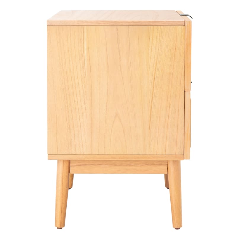 SAFAVIEH Heidbra 2-Drawer Rattan Nightstand