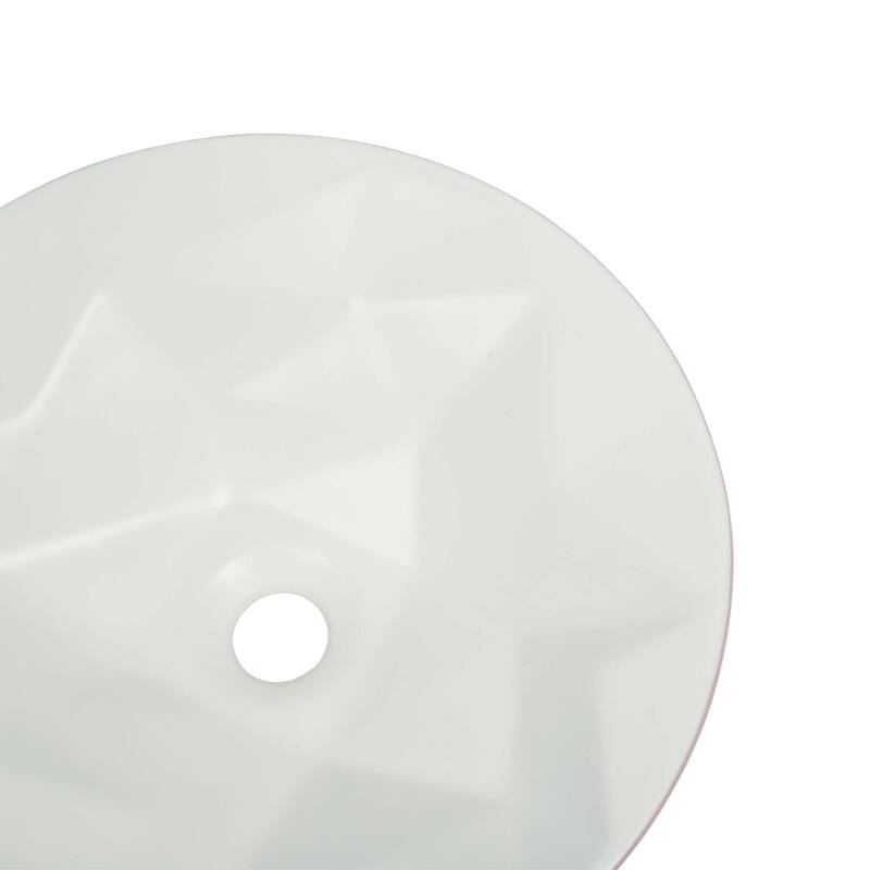 Fine Fixtures 16 inch Round Ceramic Vessel Bathroom Sink