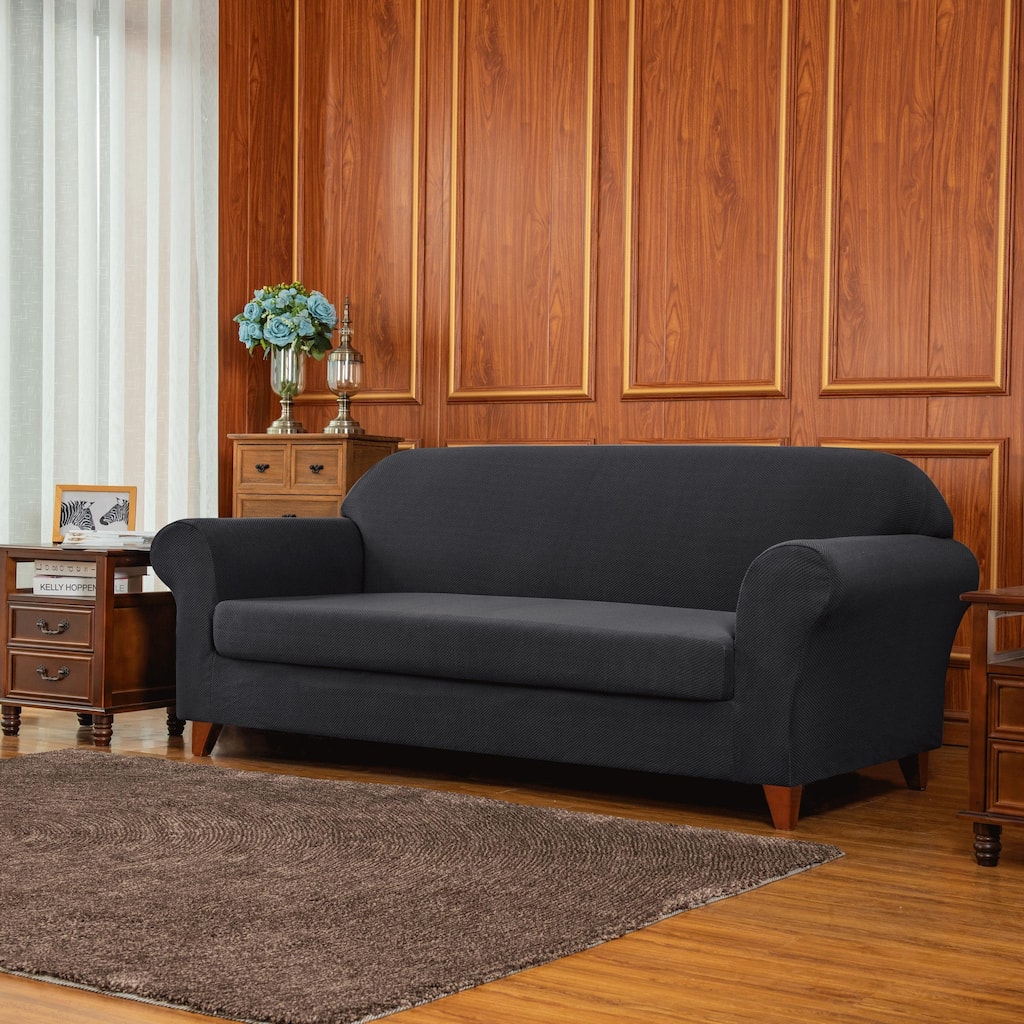 Subrtex 2-Piece Stretch Knit Washable Sofa Slipcover