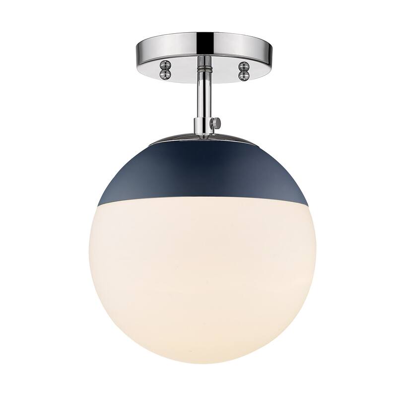 Dixon Mid-Century Modern Semi-Flush Orb
