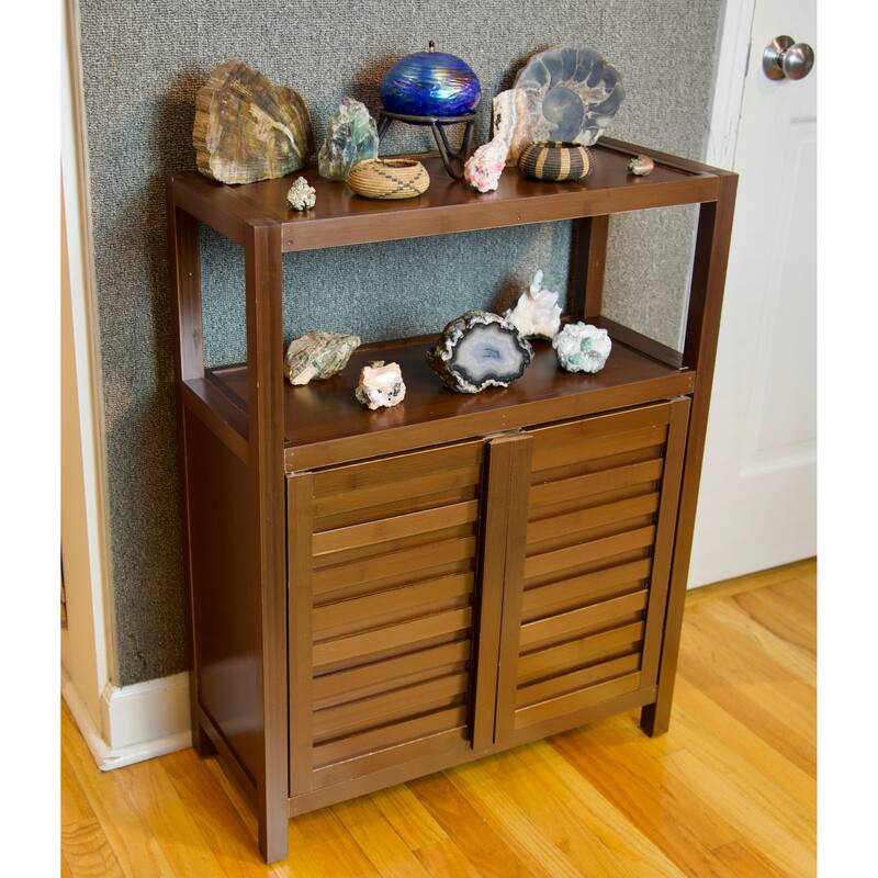 Porch & Den Burning Tree Solid Bamboo 2-door Spa Utility Cabinet