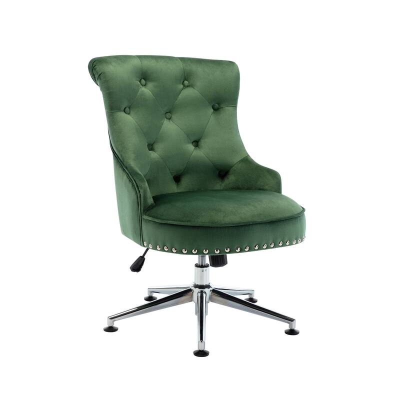 Porthos Home Jaron Office Chair - Tufted Wingback & Velvet Upholstery