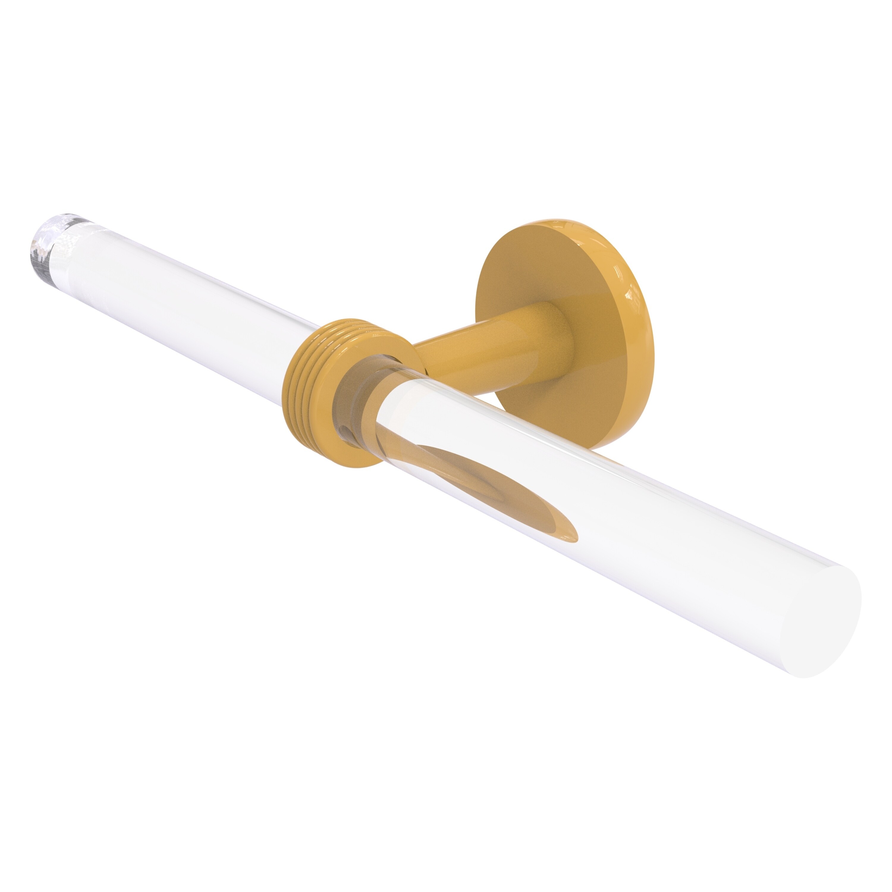 Allied Brass Clearview Collection 2 Arm Guest Towel Holder with Grooved Accents