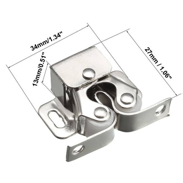 Shop Cabinet Door Double Roller Catch Ball Latch With Prong Silver