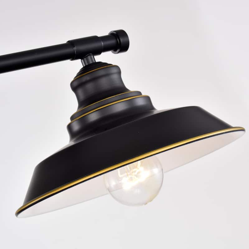 3-Light Dimmable Bathroom Vanity-Light with Clear Glass - 11"x8.75"x32.25"