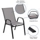preview thumbnail 27 of 35, 5 Pack Outdoor Stack Chair with Flex Comfort Material - Patio Stack Chair