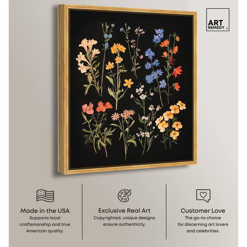 Darkling Daisies II Canvas by Art Remedy