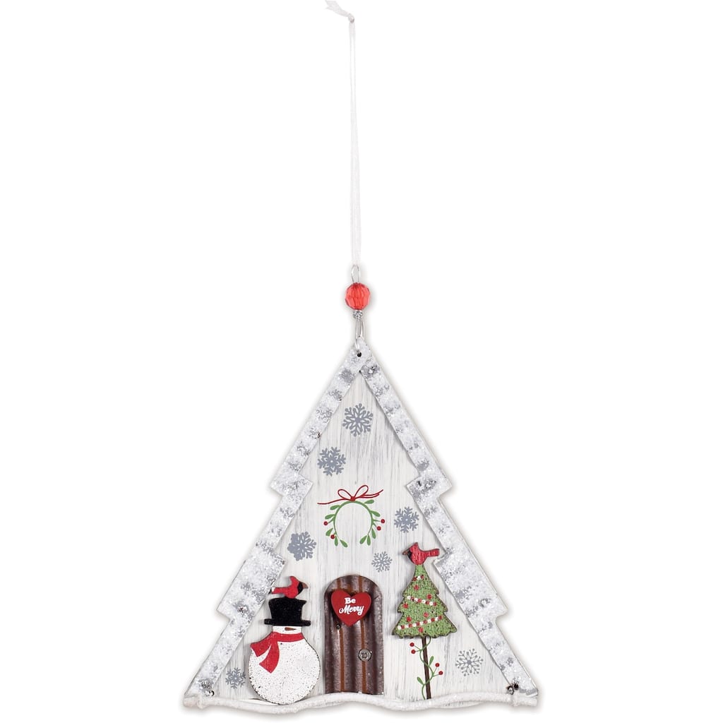 White Tree Ornament -Set of 2