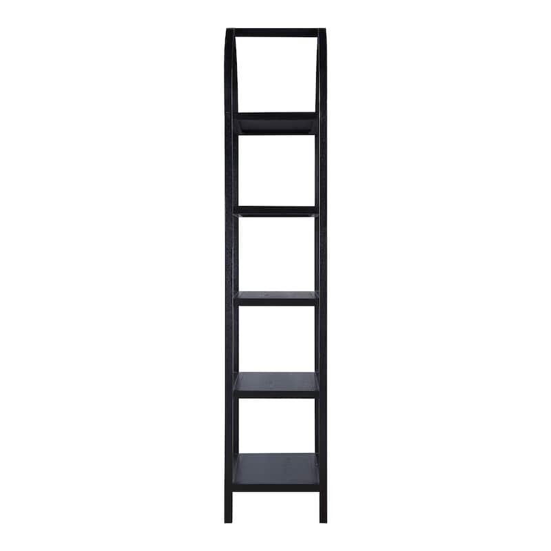 Aurelle Home Modern Oak Arched Bookshelf