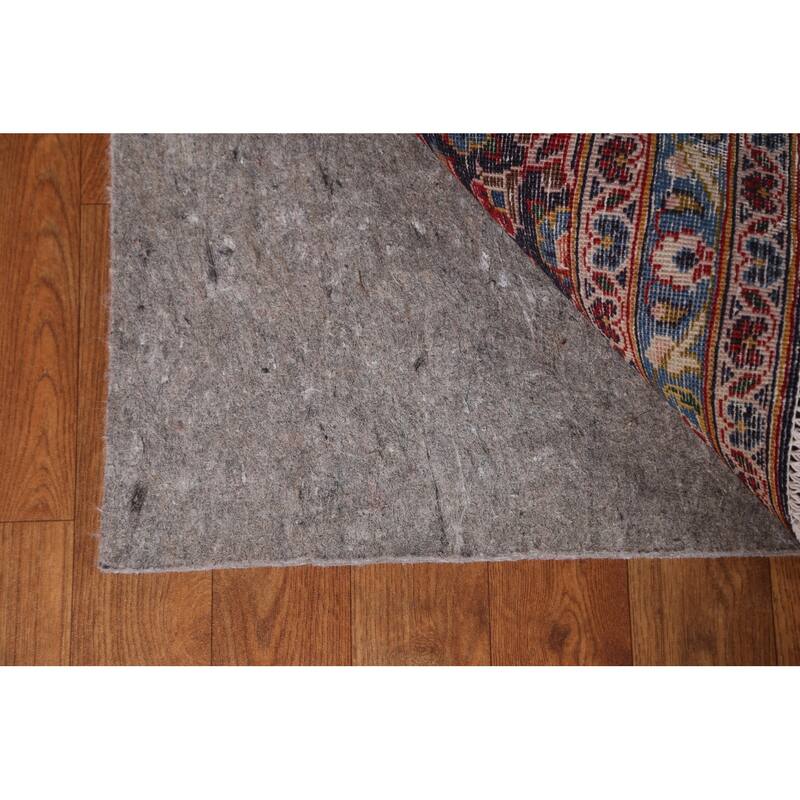 Vintage Traditional Kashan Persian Wool Area Rug Hand-knotted Carpet - 9'11" x 13'1"