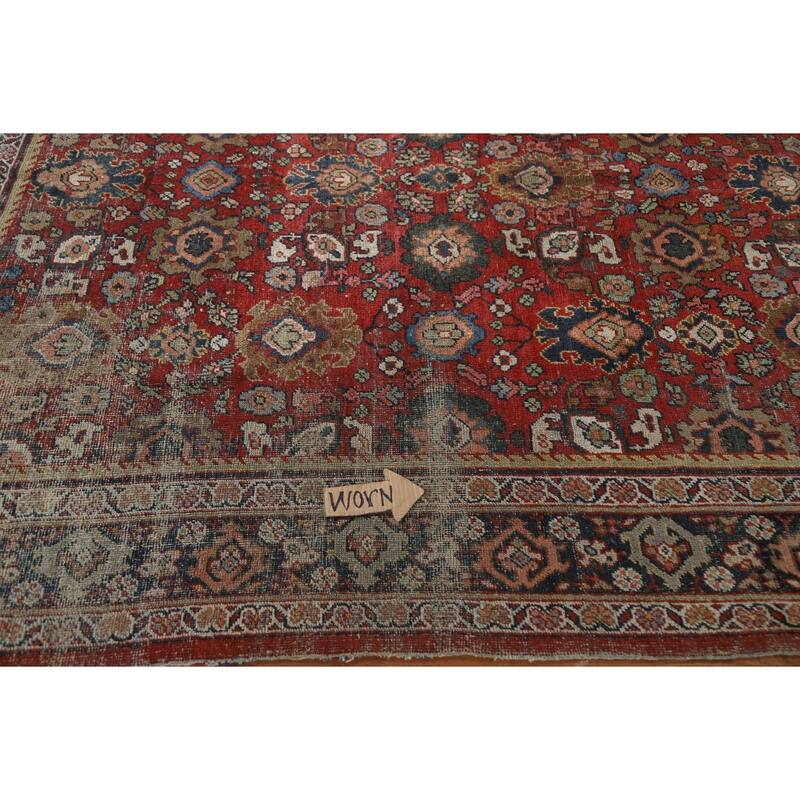 Mahal Persian Antique Area Rug Hand-Knotted Wool Carpet - 6'9"x 9'11"