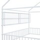 preview thumbnail 30 of 58, Metal Floor Bed House Bed Frame with Fence and Storage Shelves