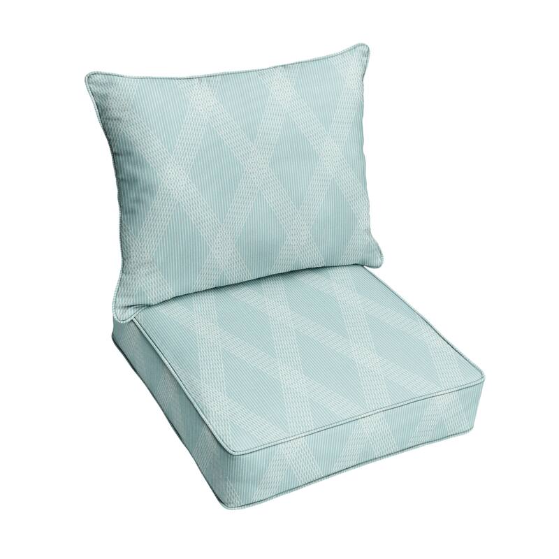Sorra Home Outdura Vivaldi Indoor/Outdoor Corded Deep Seating Pillow and Cushion Chair Set