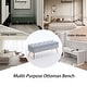 preview thumbnail 54 of 92, Velvet Storage Ottoman Bench with gold legs and Nailhead Trim for Bedroom/End of Bed/Entryway/Window