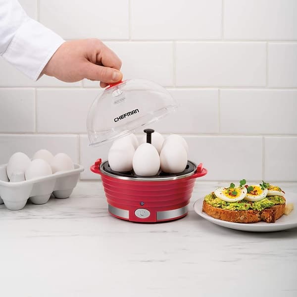 ChefmanundefinedElectric Egg Cooker Boiler, Quickly Makes 6 Eggs