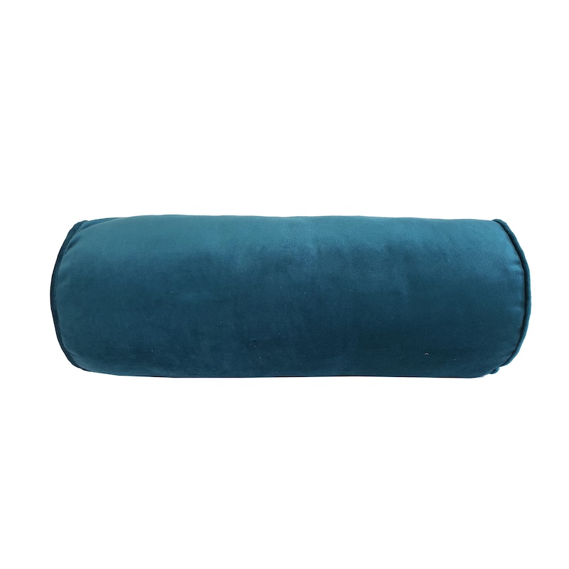 Edie At Home Chelsea Velvet Neckroll Decorative Throw Pillow 7x18
