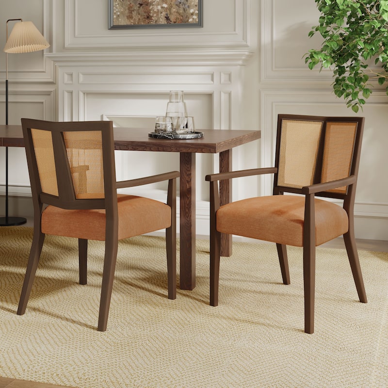 Wood Arm Chair Dining Chairs (Set of 2)
