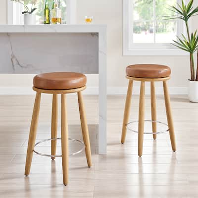 NPD Furniture Deandre Backless Swivel Counter Stool