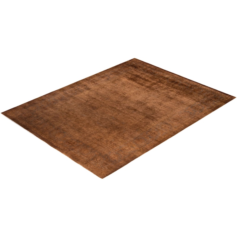 Overdyed One-of-a-Kind Hand-Knotted Area Rug - Brown - 8' 1" x 10' 6"