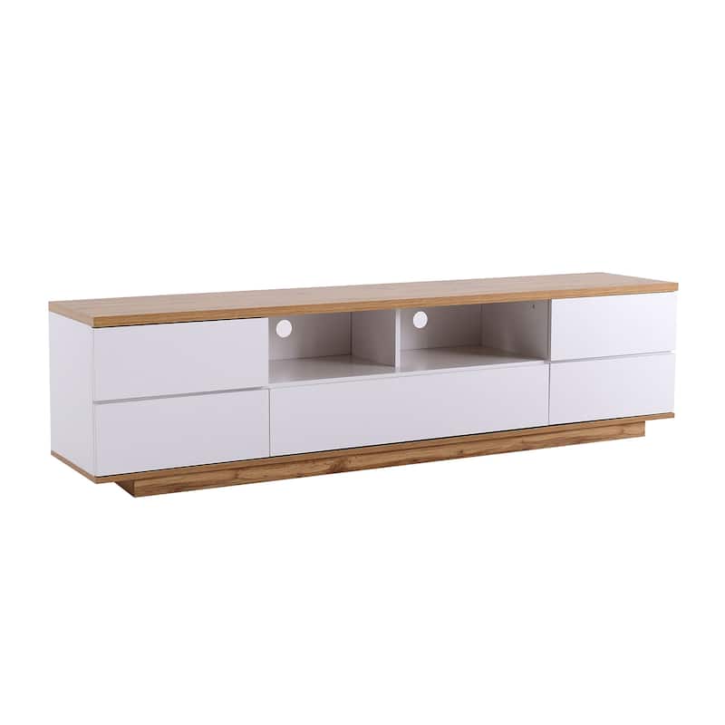 70.8" TV Stand with Multi-Functional Storage and Door Rebound Device for TVs Up to 80"