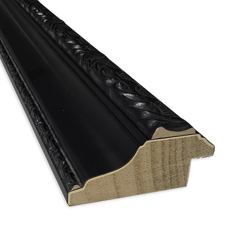 Downton Non-Beveled Framed Full-Length Floor Leaner Mirror - Downton Black - 28 x 64 in