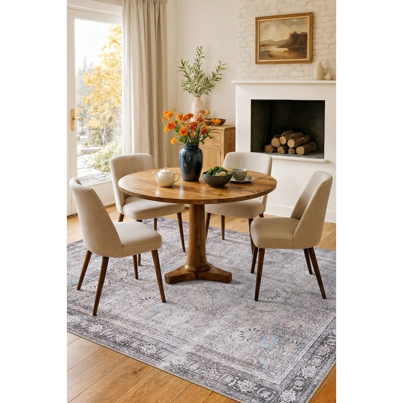 World Rug Gallery Vintage Inspired Machine Washable Non Slip Area Rug