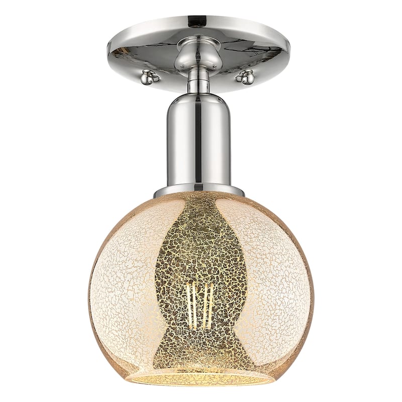 Innovations Lighting 716-1C-10-6 Athens Semi-Flush Athens 6" Wide - Polished Nickel / Mercury