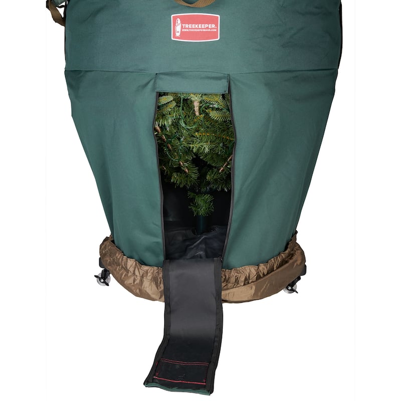 Large Girth Upright Christmas Tree Storage Bag with Wheels