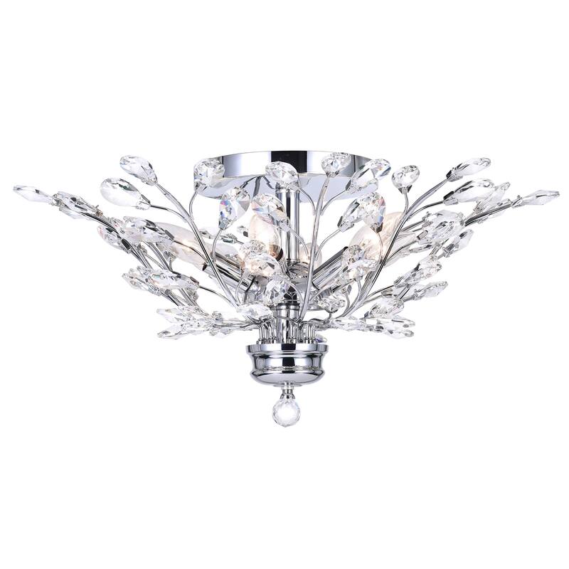 Ivy 6 Light 22in Chrome Flush Mount - Chrome