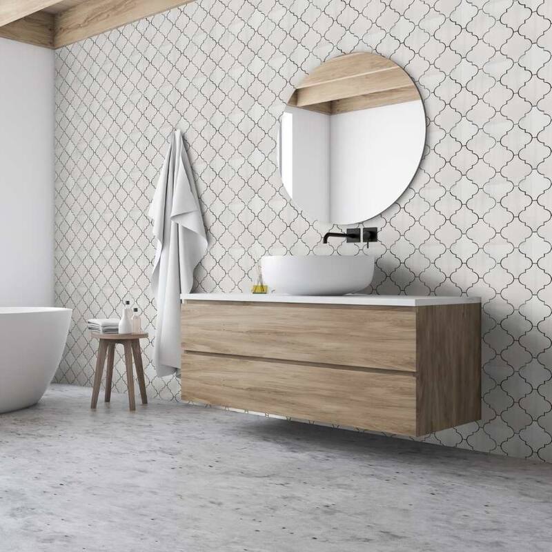 The Tile Life Stately Arabesque 11x12 Dolomite Porcelain Floor & Wall Tile