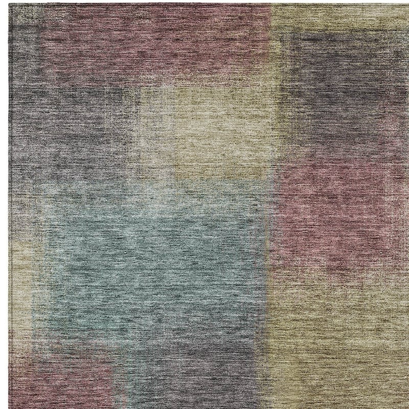 HomeRoots Abstract Transitional Rectangle Outdoor Rug